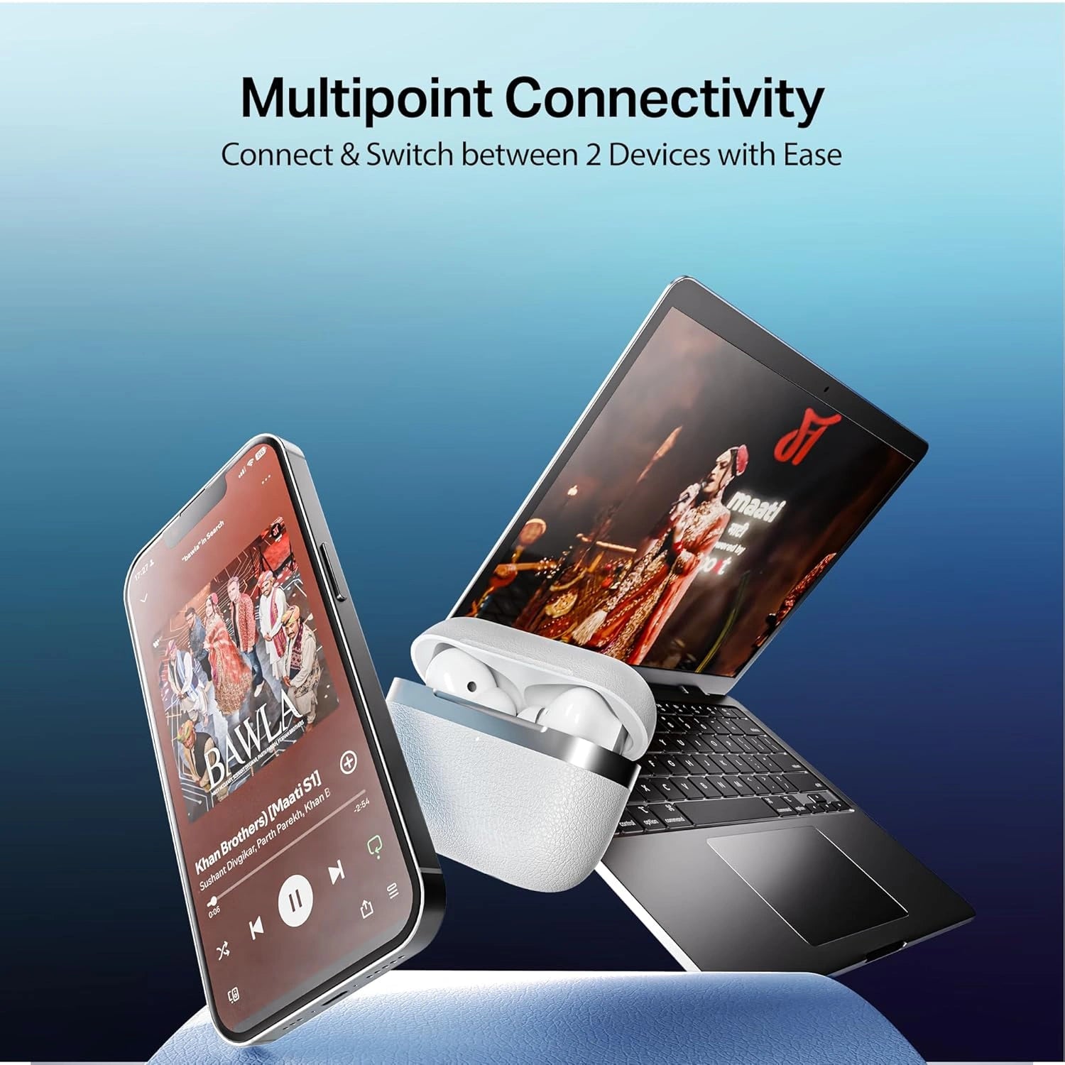 boAt Airdopes 513 ANC True Wireless Earbuds Ivory Glow with 32dB ANC, 65 Hours Playback, Bluetooth v6.0 and AI-ENx Quad Mics - JJR Mart