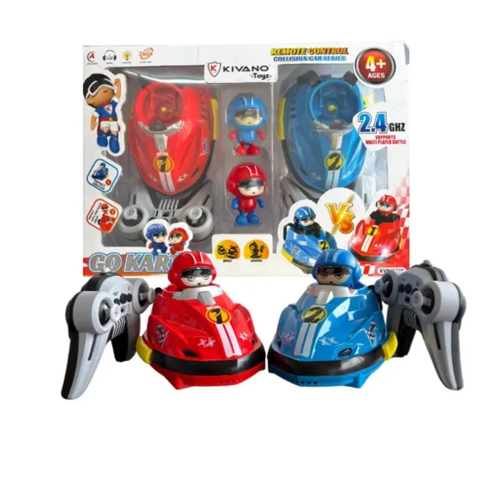 RC Battle Bumper Cars 2 Player Remote Control Toy with LED Lights and Sound | Toy Trendz JJR MART