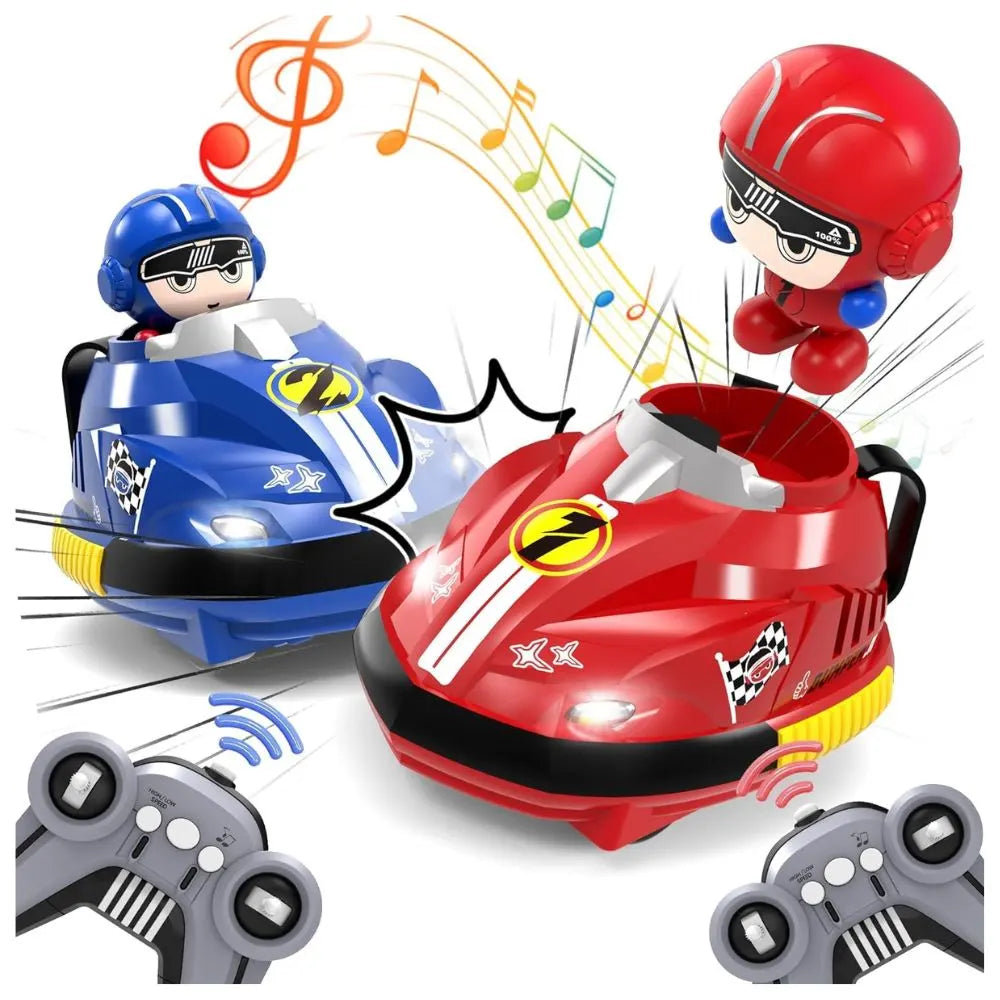 RC Battle Bumper Cars 2 Player Remote Control Toy with LED Lights and Sound | Toy Trendz JJR MART