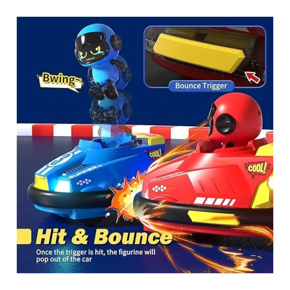 RC Battle Bumper Cars 2 Player Remote Control Toy with LED Lights and Sound | Toy Trendz JJR MART