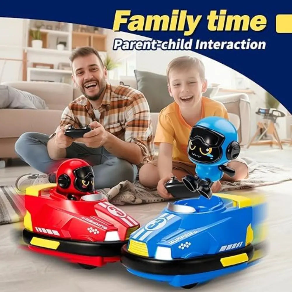 RC Battle Bumper Cars 2 Player Remote Control Toy with LED Lights and Sound | Toy Trendz JJR MART