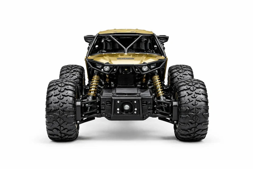 Rock Climber RC Buggy off-road remote control vehicle with large tyres, shock absorbers and 2.4GHz controller.