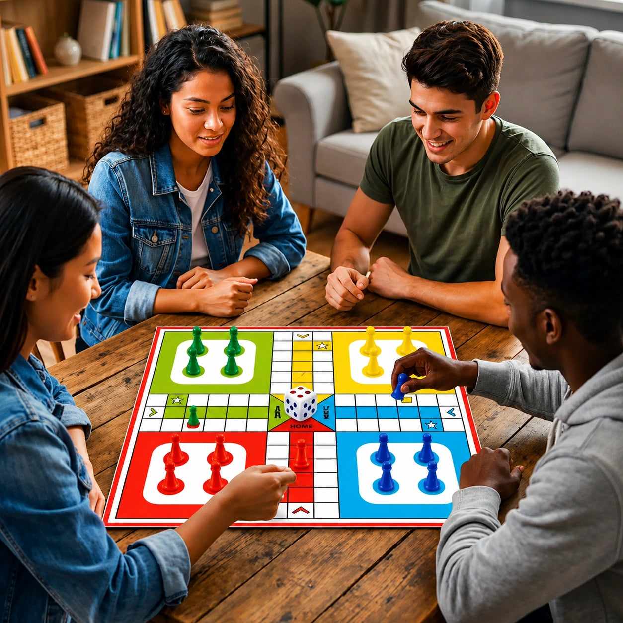 Ludo Master Board Game with Snakes and Ladders, Dice and Playing Tokens | Toy Trendz by JJR MART