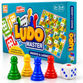 Ludo Master Board Game with Snakes and Ladders, Dice and Playing Tokens | Toy Trendz by JJR MART