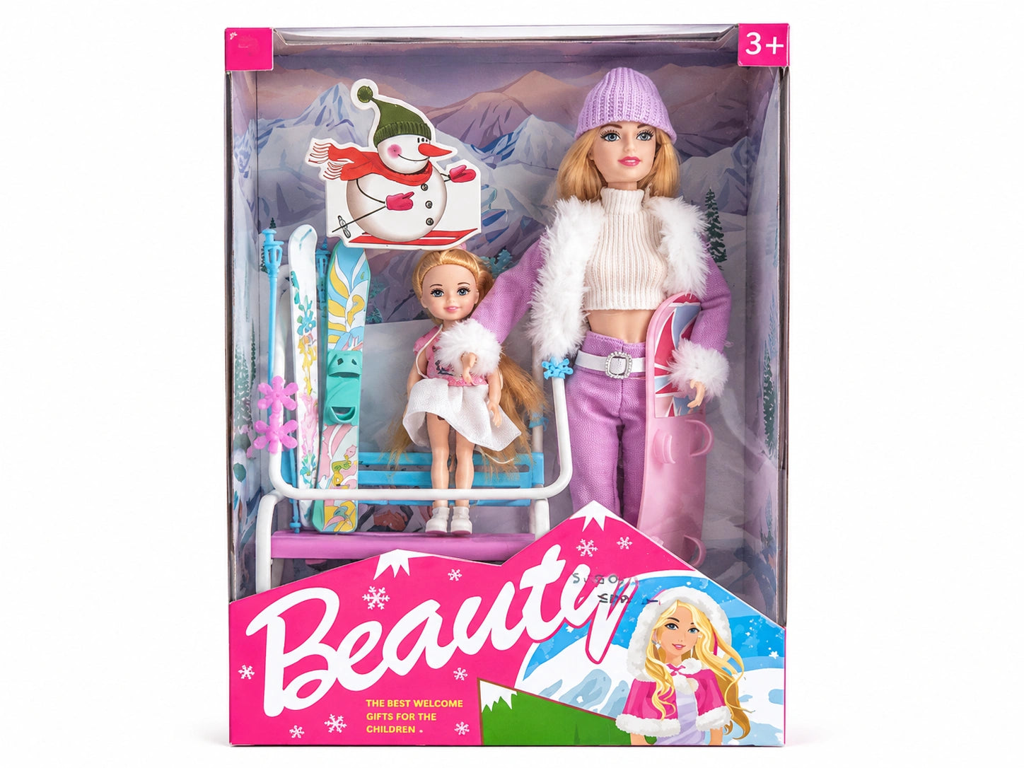 Alia Mermaid Fashion Doll toy with sparkling blue dress in box for kids age 3+