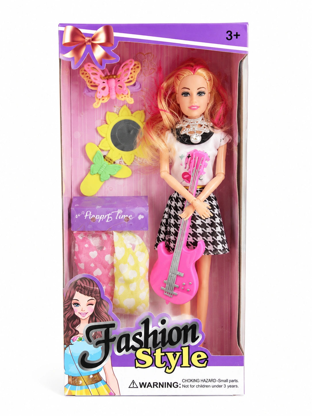 Alia Mermaid Fashion Doll toy with sparkling blue dress in box for kids age 3+