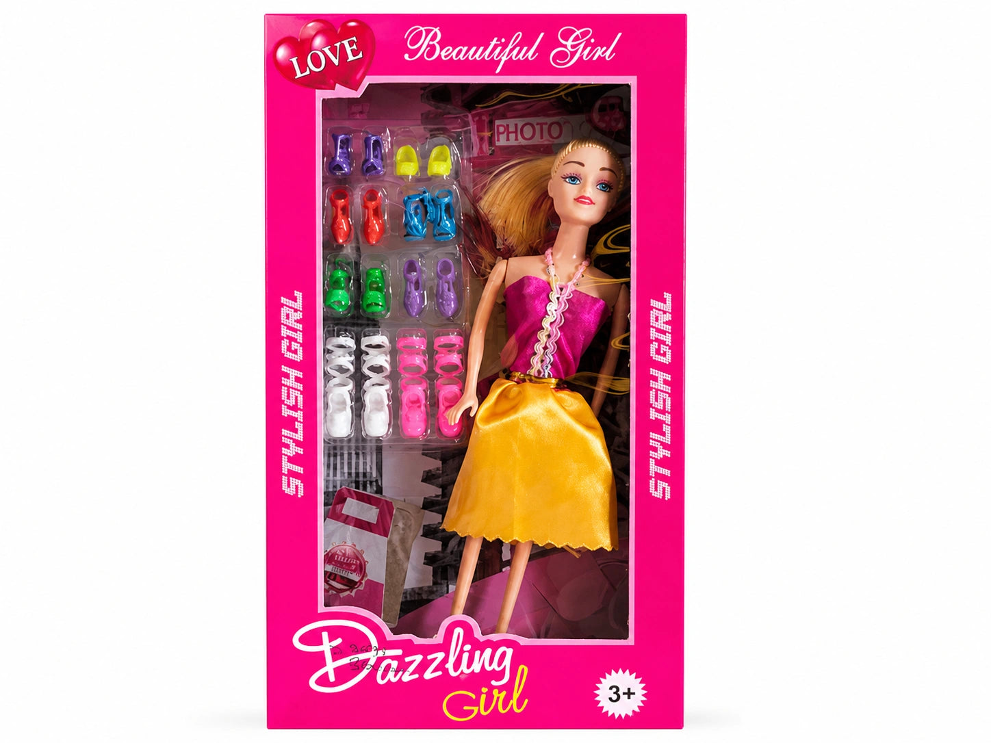 Alia Mermaid Fashion Doll toy with sparkling blue dress in box for kids age 3+