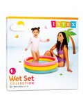 Intex Wet Set inflatable baby pool with colorful rings for toddlers aged 1 to 3 years, size 86cm x 25cm.
