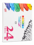 HongYao 24 colors super soft oil pastels set for kids, students, artists, drawing, coloring, sketching, and art projects.
