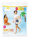 Intex Wet Set inflatable swim ring 51cm for kids aged 3 to 6 years, colorful water play float for swimming and pool fun.