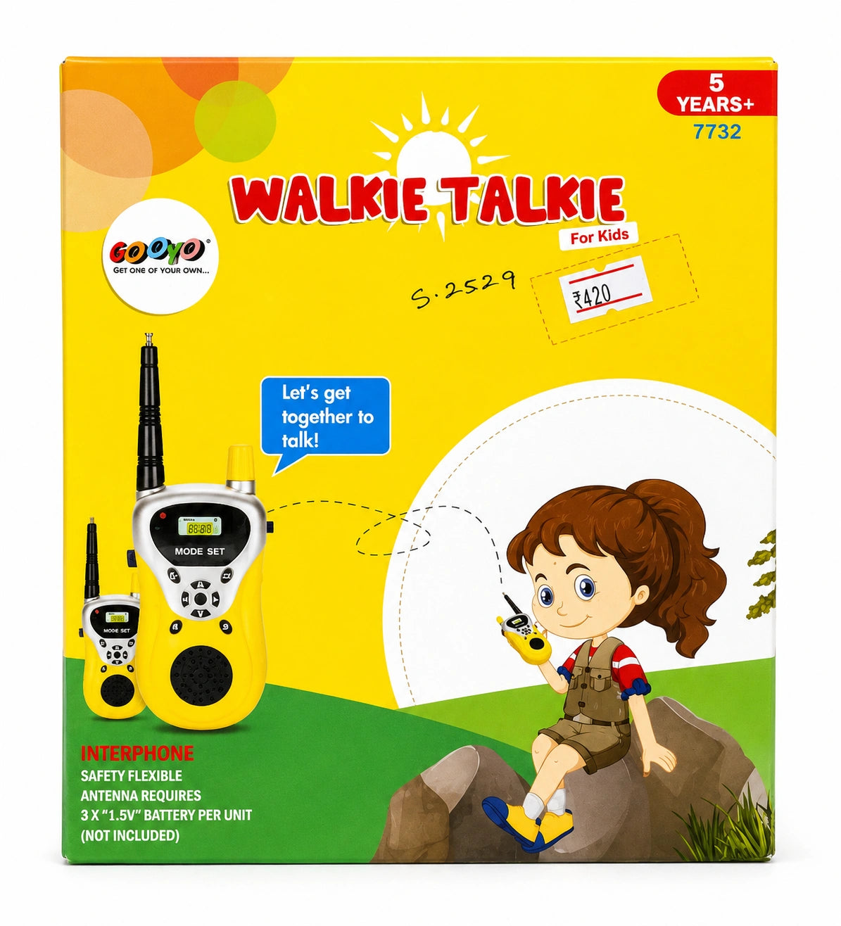 Kids walkie talkie toy set with two-way communication, antenna design, and role play adventure fun for children aged 5 years and above.