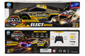 Elect Speed transparent RC racing car with flashing lights and radio control in black and yellow design from Toy Trendz JJR Mart.