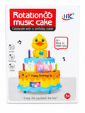 Rotation Music Cake toy with colorful lights, music and duck birthday cake design for kids from Toy Trendz JJR Mart.