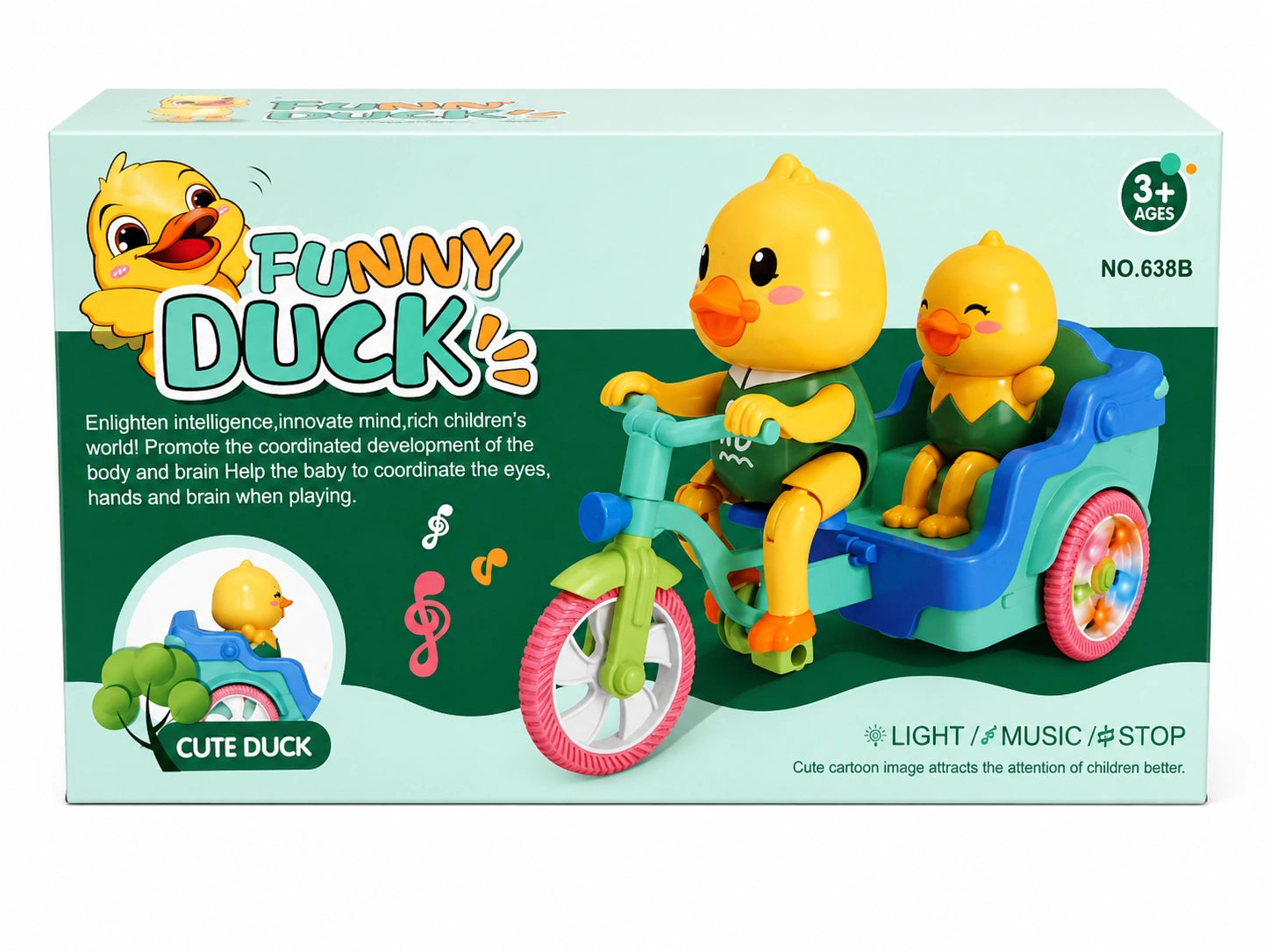 Funny Duck musical moving toy with lights and music for kids from Toy Trendz JJR Mart.
