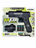 Kids Saker Glock Pistols toy gun set with soft bullets and tactical accessories on white background from Toy Trendz JJR Mart.