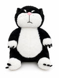 Black and white grumpy cat plush soft toy for kids