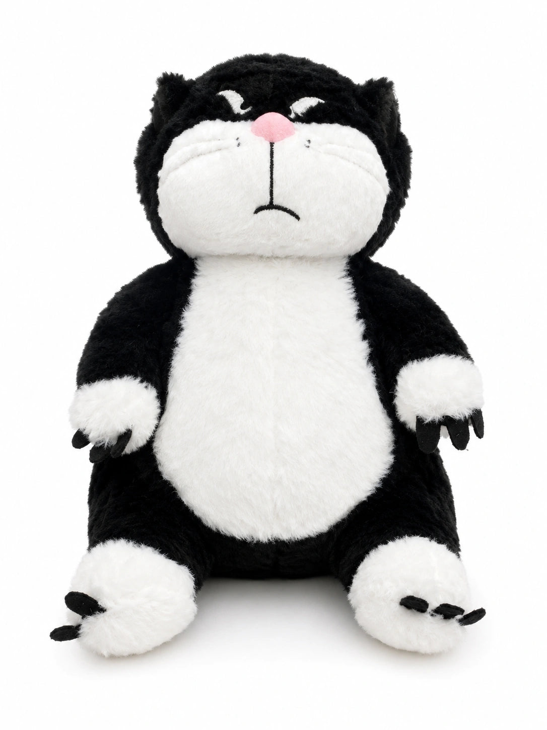 Black and white grumpy cat plush soft toy for kids