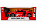 Red-Blooded remote control sports car toy with stylish red racing design, LED light feature, full-function controller, and 1:18 scale model for kids age 3+, available at Toy Trendz by JJR Mart Thoothukudi.