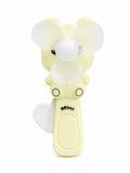 Cute mini bear hand fan toy on white background for kids
