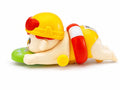 Cute swimming baby wind-up toy with helmet and float board for kids