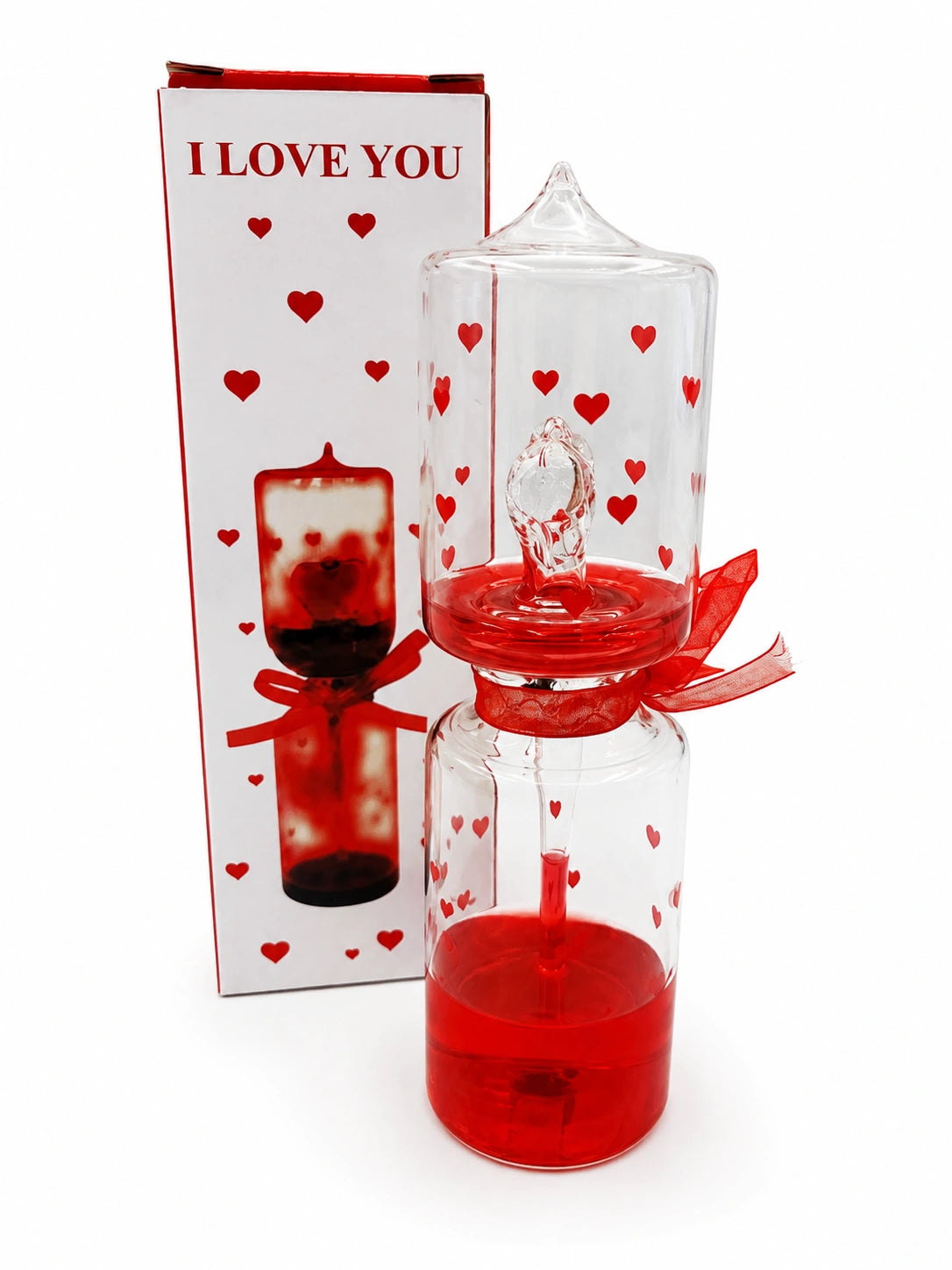 Love Heart Liquid Decor Lamp with romantic heart design available at JJR Mart and Toy Trendz Thoothukudi