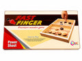 Fast Finger premium wooden tabletop game with wooden pucks, elastic launcher, and two-player competitive gameplay.
