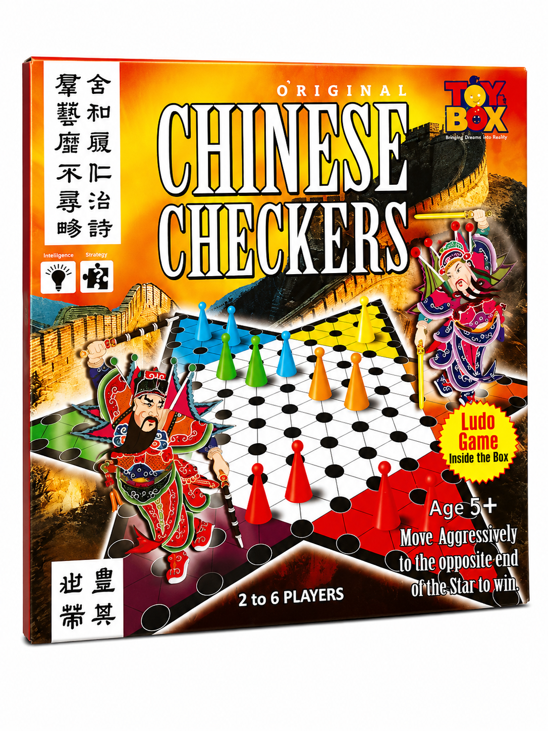 Chinese Checkers board game with colorful playing pieces, strategy gameplay, and multiplayer family entertainment for 2 to 6 players.