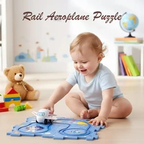 Puzzle Track Electric Rail Journey DIY Airplane Puzzle Toy for Kids | Toy Trendz by JJR MART