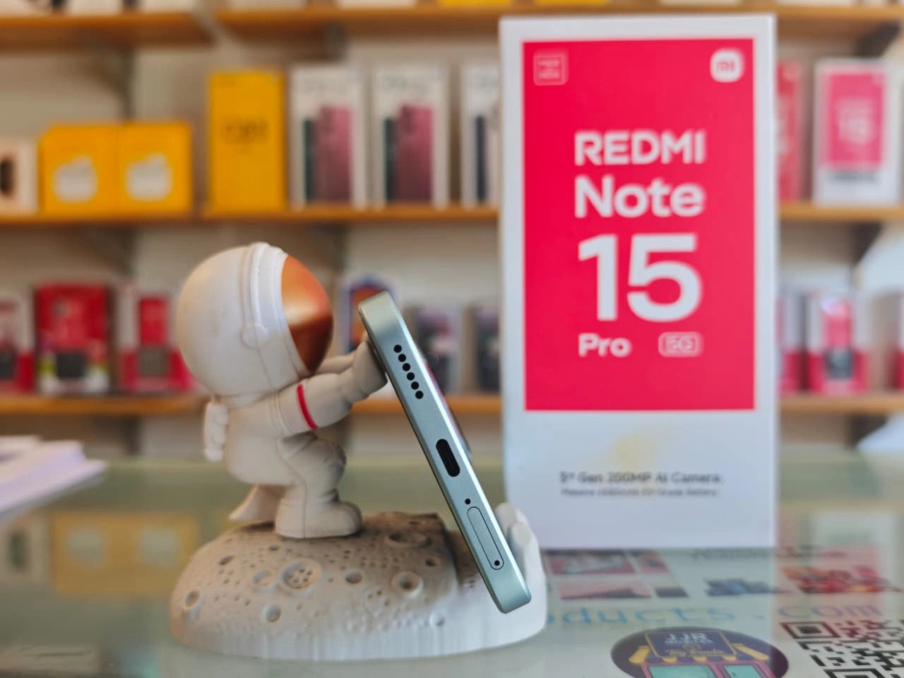 REDMI Note 15 Pro 5G Mirage Blue smartphone with 200MP OIS camera, AMOLED display, 8GB RAM and 256GB storage