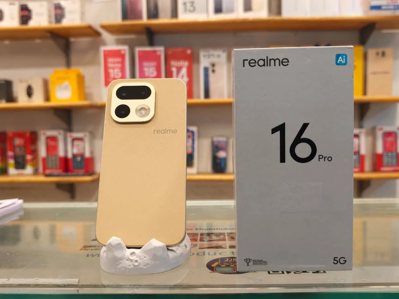 realme 16 Pro 5G smartphone with 8GB RAM, 128GB storage, 200MP camera and 7000mAh battery at JJR Mobiles.