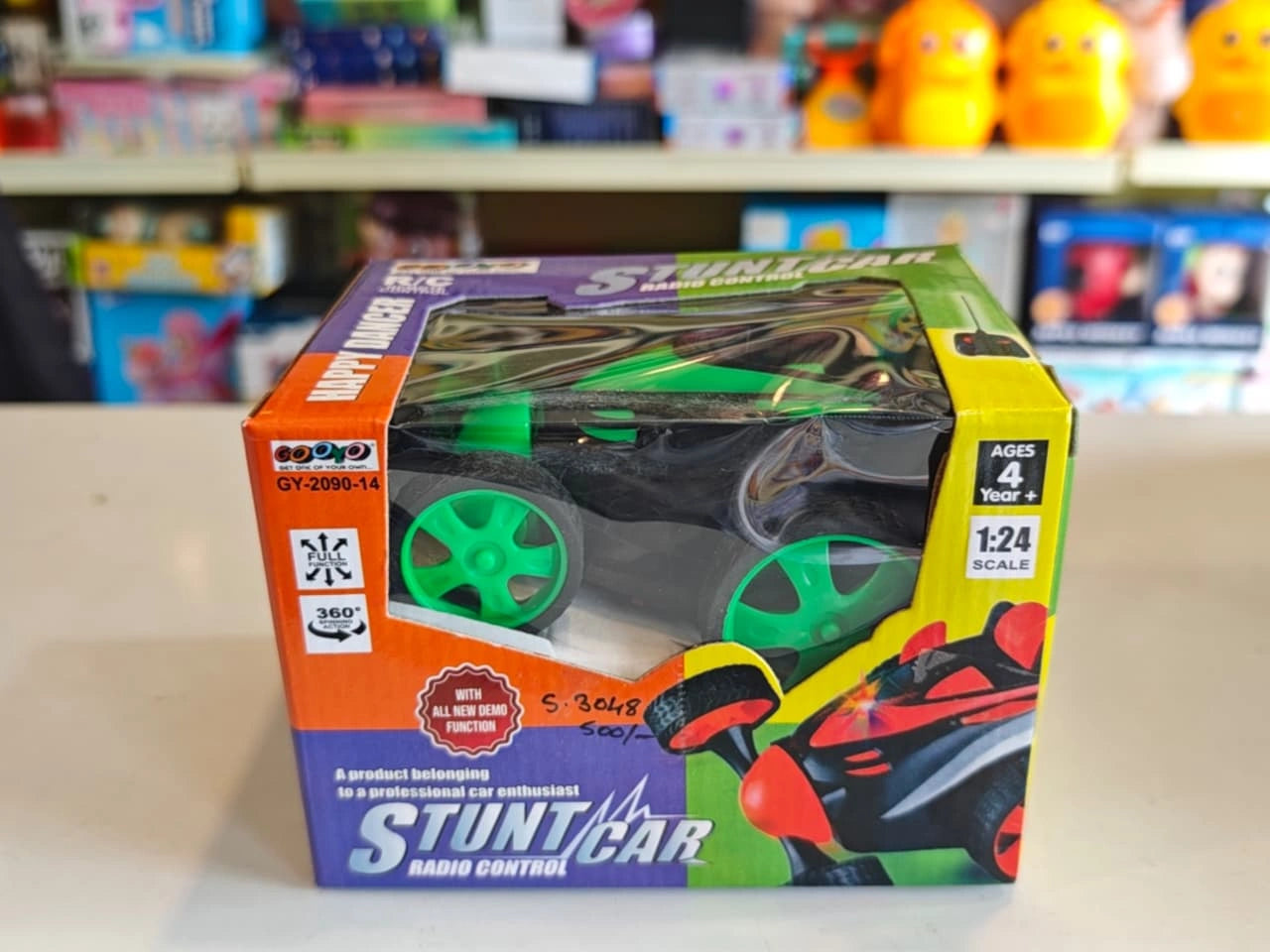 ToyBoi 360° Stunt RC Car with multi-directional movement, 360-degree spinning action, durable wheels and easy-to-use remote control available at Toy Trendz by JJR Mart Thoothukudi.