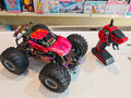 Power Drive RC Monster Truck with oversized off-road tyres, spray mist effect, LED lights and wireless remote controller available at Toy Trendz by JJR Mart Thoothukudi.