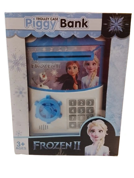 Kids electronic piggy bank toy with keypad lock and princess theme from Toy Trendz JJR Mart.