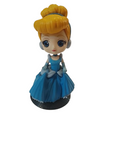 Blue dress princess figure toy for kids playtime and decoration