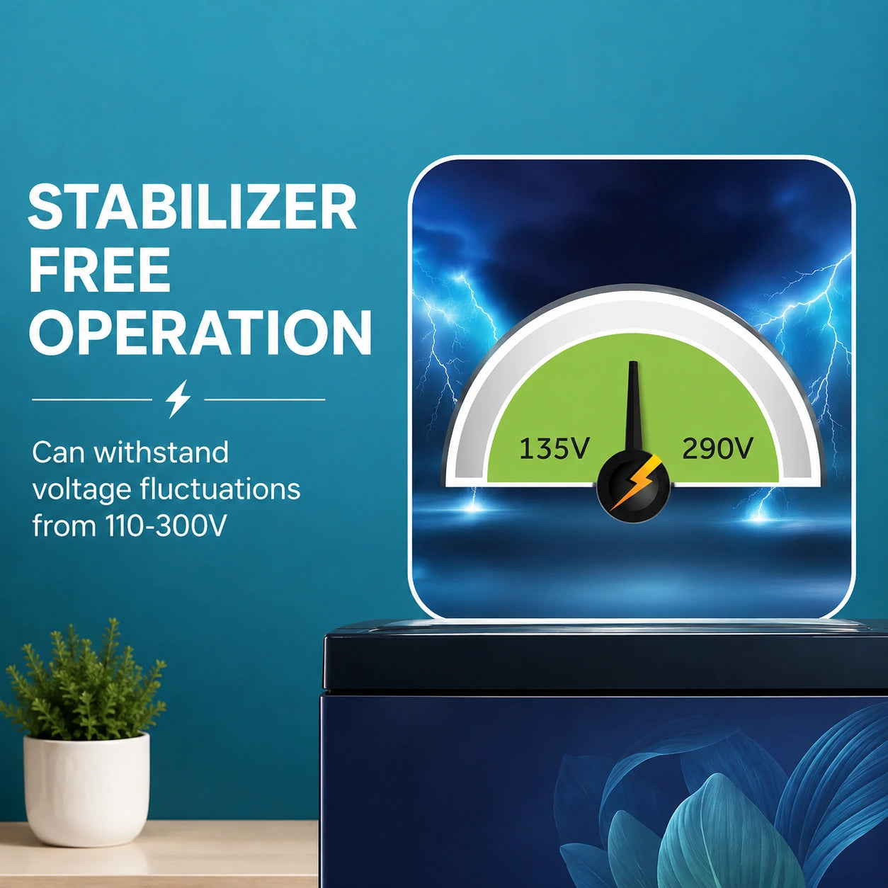 Haier HRD-2112CSSA-N 190L Direct Cool Single Door Refrigerator in Saffron Sienna with floral finish, 1-Hour Icing Technology, Stabilizer-Free Operation and Toughened Glass Shelves.