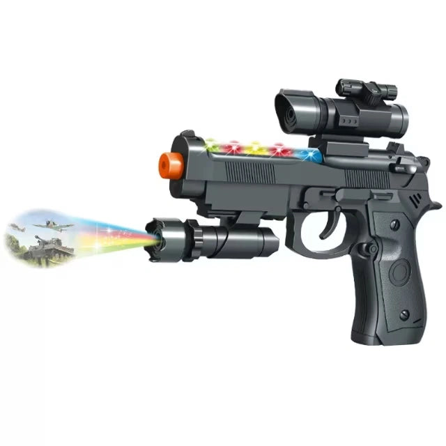 Military Light and Sound Toy Gun with Scope for Kids | Toy Trendz by JJR Mart